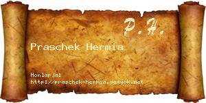 Praschek Hermia névjegykártya
